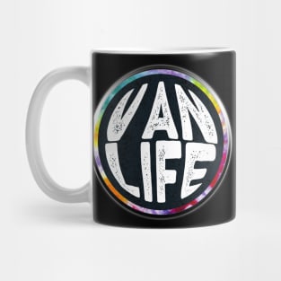 Van Life Tie Dye Circle Distressed - Van Dweller Lifestyle Nation Mug